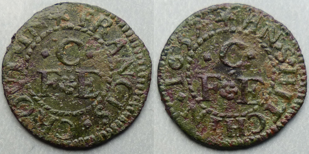 Hitchin, Francis Crout 1657 farthing
